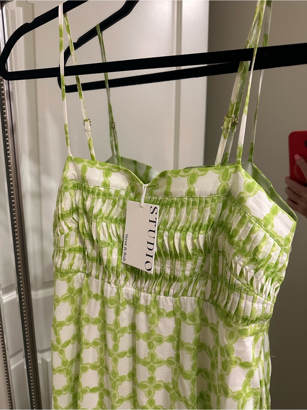 Studio Lime Green Gingham Maxi Dress - Picture 12 of 13